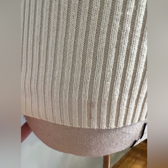 GAP 100% Cotton Ribbed Turtleneck Sweater | XS | White Cream - Picture 7 of 7